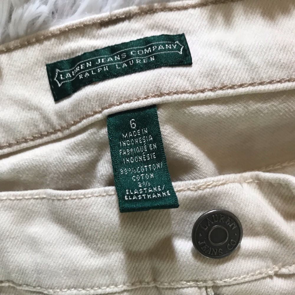 LRL LAUREN JEANS CO. RALPH LAUREN CREAM SIZE 6 - Picture 8 of 8